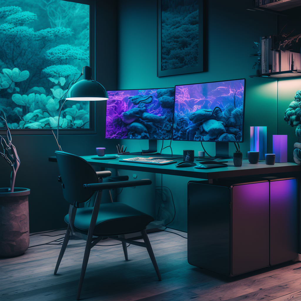 llcoolw1986 Hyper Realistic Modern Home office Cool colours fea f0345354 733a 425d 9cce d726255ad467 | Shop from Braintree